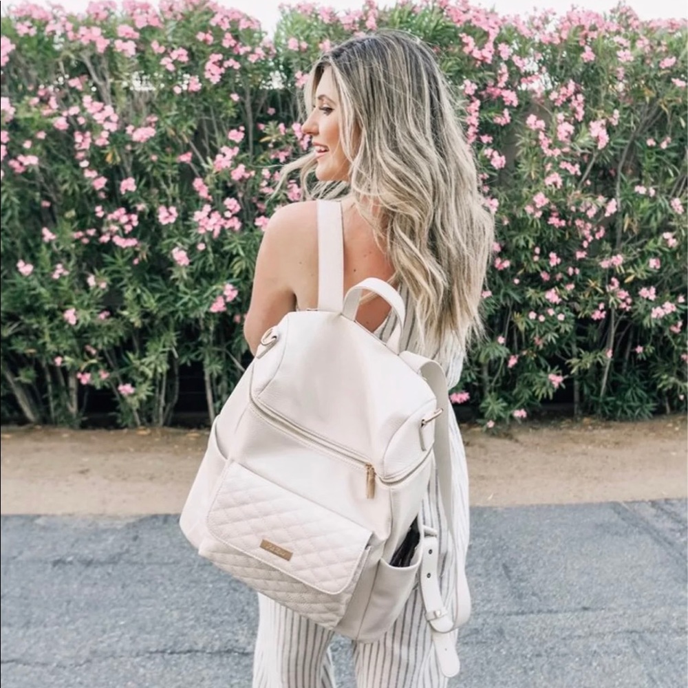 Luli Bebe Monaco Diaper Backpack | Full size | Stone Grey